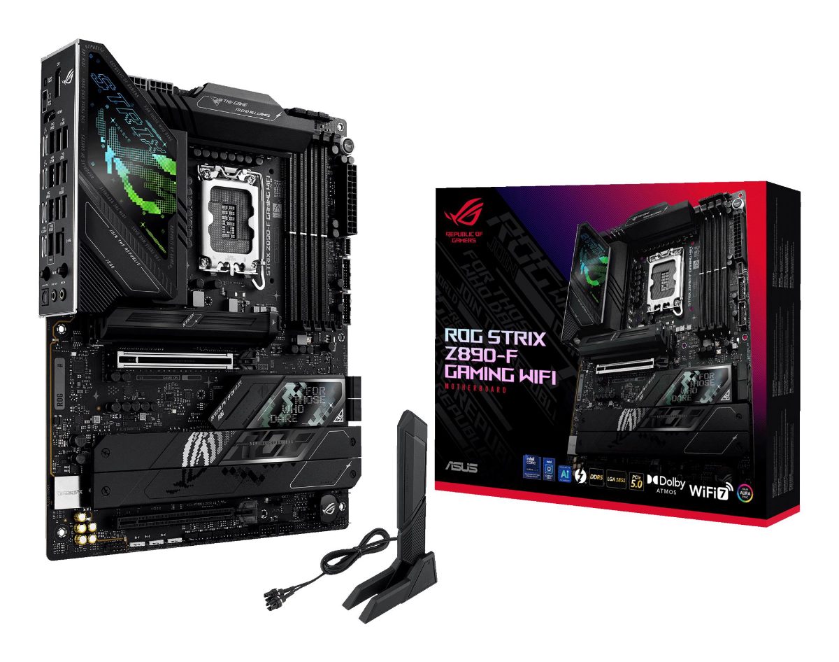Mainboard, ASUS, Intel Z890, LGA1851, ATX, Memory DDR5, Memory slots 4, 1xPCI-Express 4.0 16x, 1xPCI-Express 5.0 16x, 5xM.2, 1xHDMI, 1xDisplayPort, 1xAudio-In, 1xAudio-Out, 2xUSB 2.0, 4xUSB 3.0, 4xUSB 3.1, 2xUSB-C, 2xUSB-C w/Thunderbolt, 1xOptical S/PDIF, 1xRJ45, ROGSTRIXZ890-FGAMWIFI