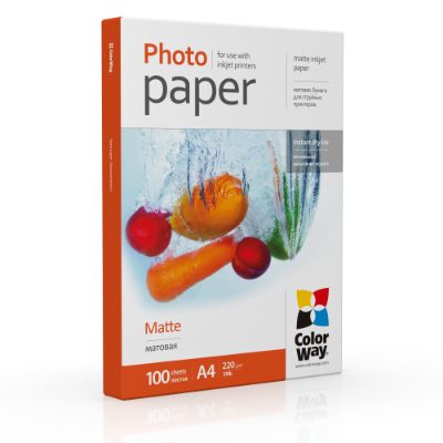 Photo Paper, PM220100A4, Matte, White, 220 g/m², A4