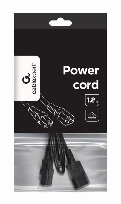 CABLE POWER C13 TO C14 1.8M/PC-189-075-1.8M GEMBIRD