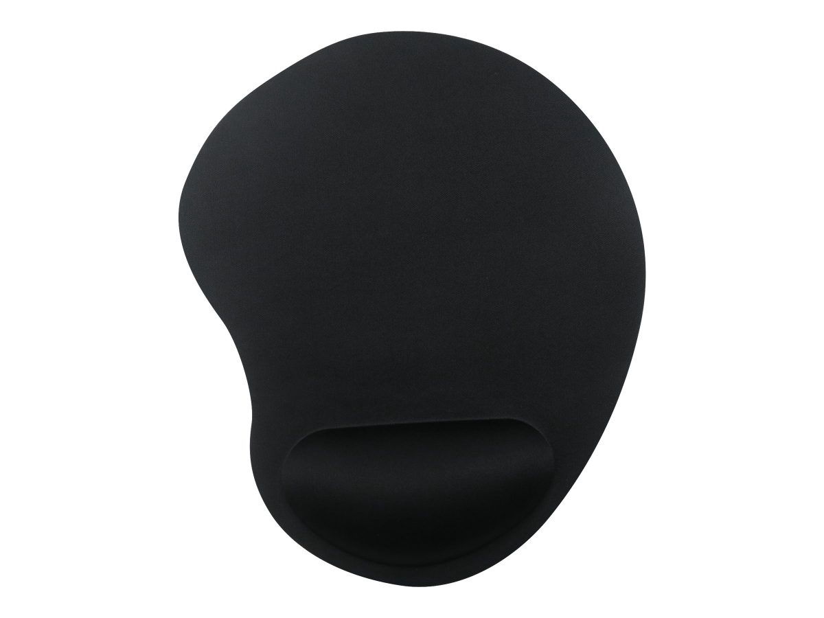 Mouse Pad with Soft Wrist Support, MP-ERGO-01, 240 x 200 x 4 mm, Black