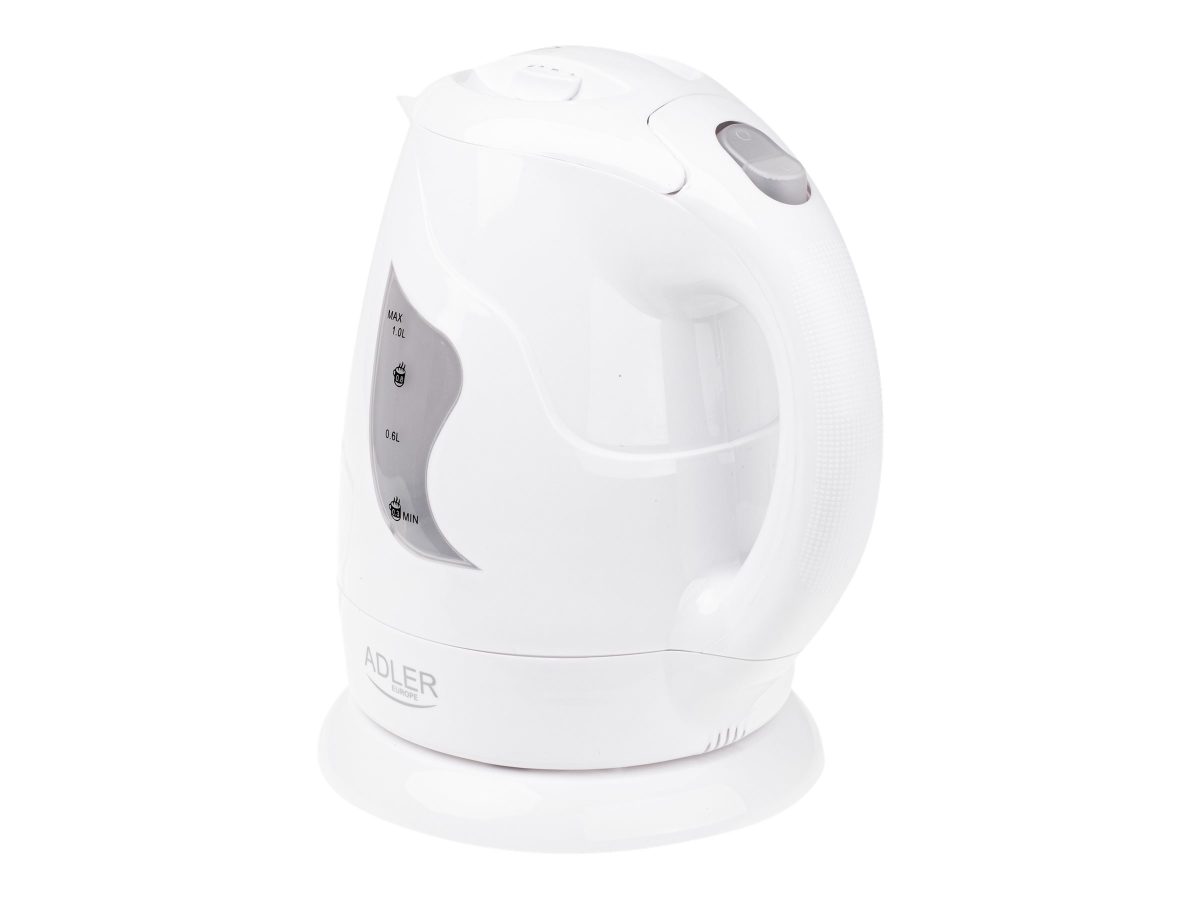 Kettle, AD 08, Standard, 850 W, 1 L, Plastic, 360° rotational base, White