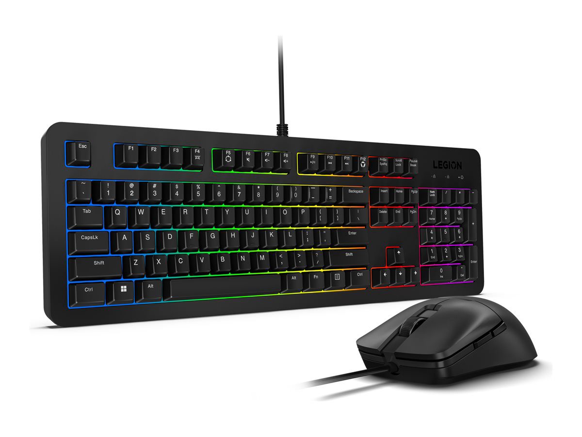 Lenovo Legion KM310 RGB, Gaming Keyboard and Mouse Set, Wired, US English, Black