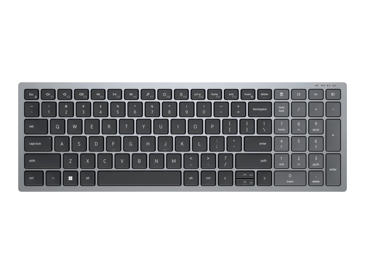 Keyboard, KB740, Wireless, US, Titan Gray