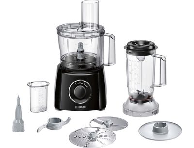 Food processor, MCM3201B, 800 W, Number of speeds 2, Bowl capacity 2,3 L, Ice crushing, Blender, Black