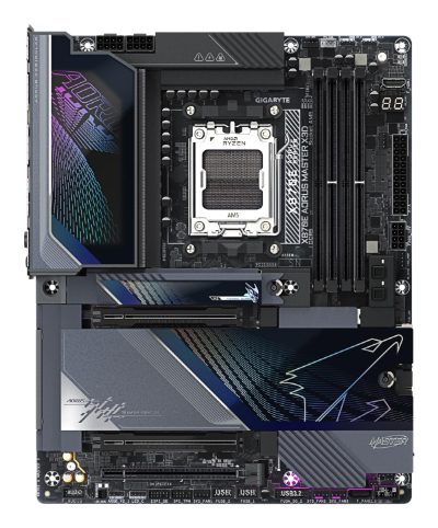 Mainboard, GIGABYTE, AMD X870E, Socket AM5, ATX, RAM DDR5-SDRAM, 4xSlots, Wi-Fi Yes, Bluetooth Yes, 5xNumber of M.2 (M) slots, GIGABYTE X870E AORUS MASTER X3D, X870EAMASTERX