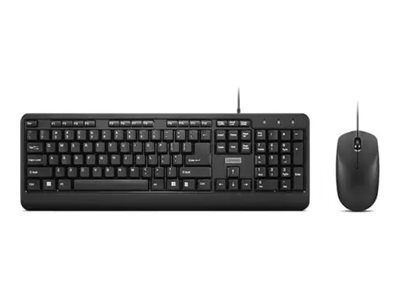 160 Combo, Keyboard, Wired, Mouse included, US, Black