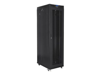 Rack cabinet 19" free-standing 47U/800x1000 (flat pack) with mesh door, LCD, FF01-8047-23BL, Black