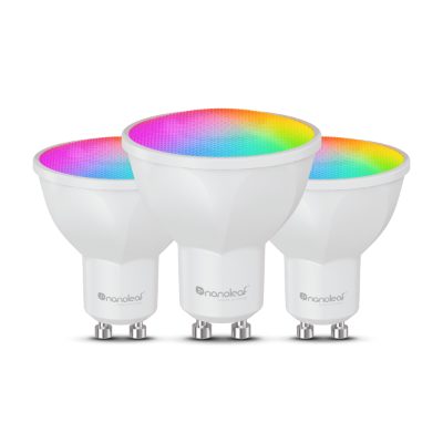 Nanoleaf Essentials Matter Wi-Fi Smart Bulb, 3pcs, GU10, RGBCW