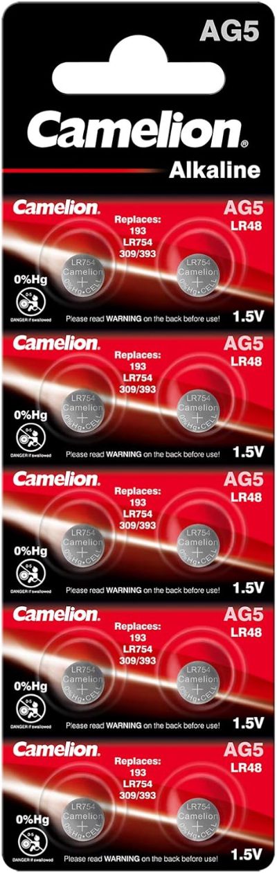 Camelion AG5/LR754/393/193, Alkaline, 10 pc(s)