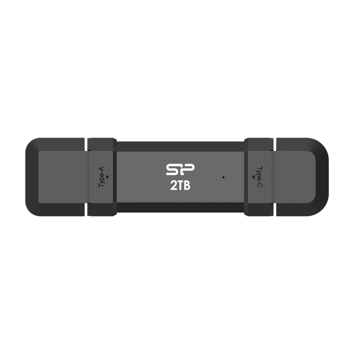 Silicon Power Portable External SSD, DS72, 2000 GB, USB Type-A/USB Type-C 3.2 Gen 2, Black