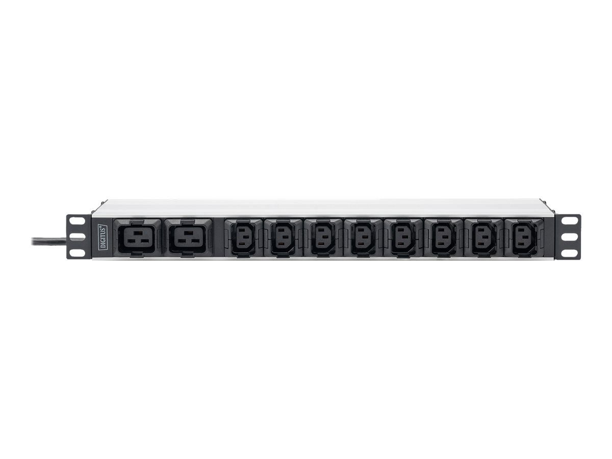 Socket Strip with Aluminum Profile, 10-way, IEC C20 plug, DN-95427, Sockets quantity 7