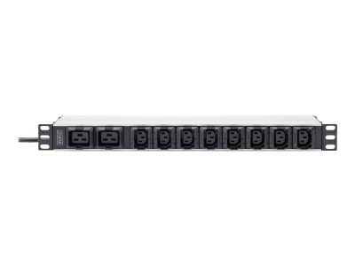 Socket Strip with Aluminum Profile, 10-way, IEC C20 plug, DN-95427, Sockets quantity 7
