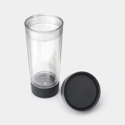 BRABANTIA Make & Take ceļojumu tējas krūze, 0.36 L, dark grey