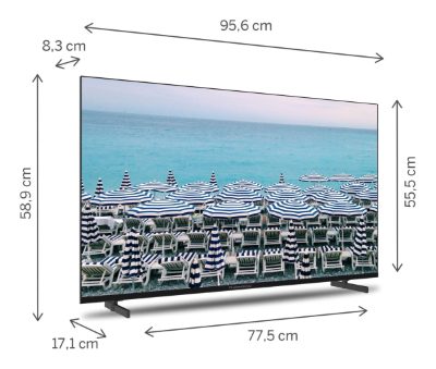 TV Set, THOMSON, 43 ", 4K Ultra HD, 1920 x 1080 pixels, Flat, 16:9, LED, 43FD2S13