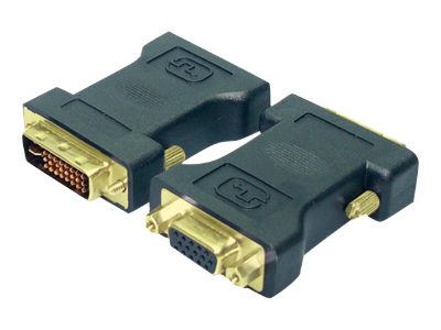 DVI-I male Dual-Link (24+5 pin) > VGA female HD (15-pin), Black, DVI -I, VGA
