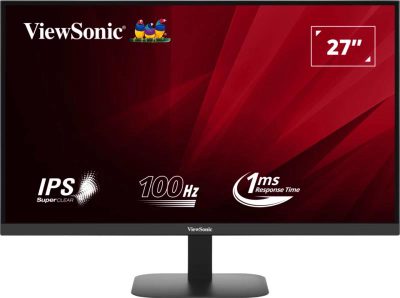 LCD Monitor, VIEWSONIC, VA2708-2K-HD, 27", 4K, Panel IPS, 2560x1440, 100Hz, Matte, 1 ms, Tilt, Colour Black