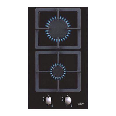 Hob, SCI 3002 BK, Gas on glass, Number of burners/cooking zones 2, Rotary knobs, Black