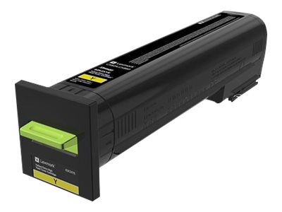 Lexmark CX825, 860 Yel Corp 22K Cartridge, Lexmark 82K2XYE, Lexmark - Extra High Yield - yellow - original - toner cartridge - LCCP, LRP, Lexmark Corporate, Toner cartridge, Yellow