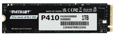 SSD, PATRIOT, 320xTBW rating, NVMe Yes, PCI Express, M.2, 1000 GB, P410P1TBM28H