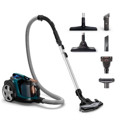 PHILIPS PowerPro Expert Bagless bezmaisa putekļsūcējs, (melns ar zaļu)