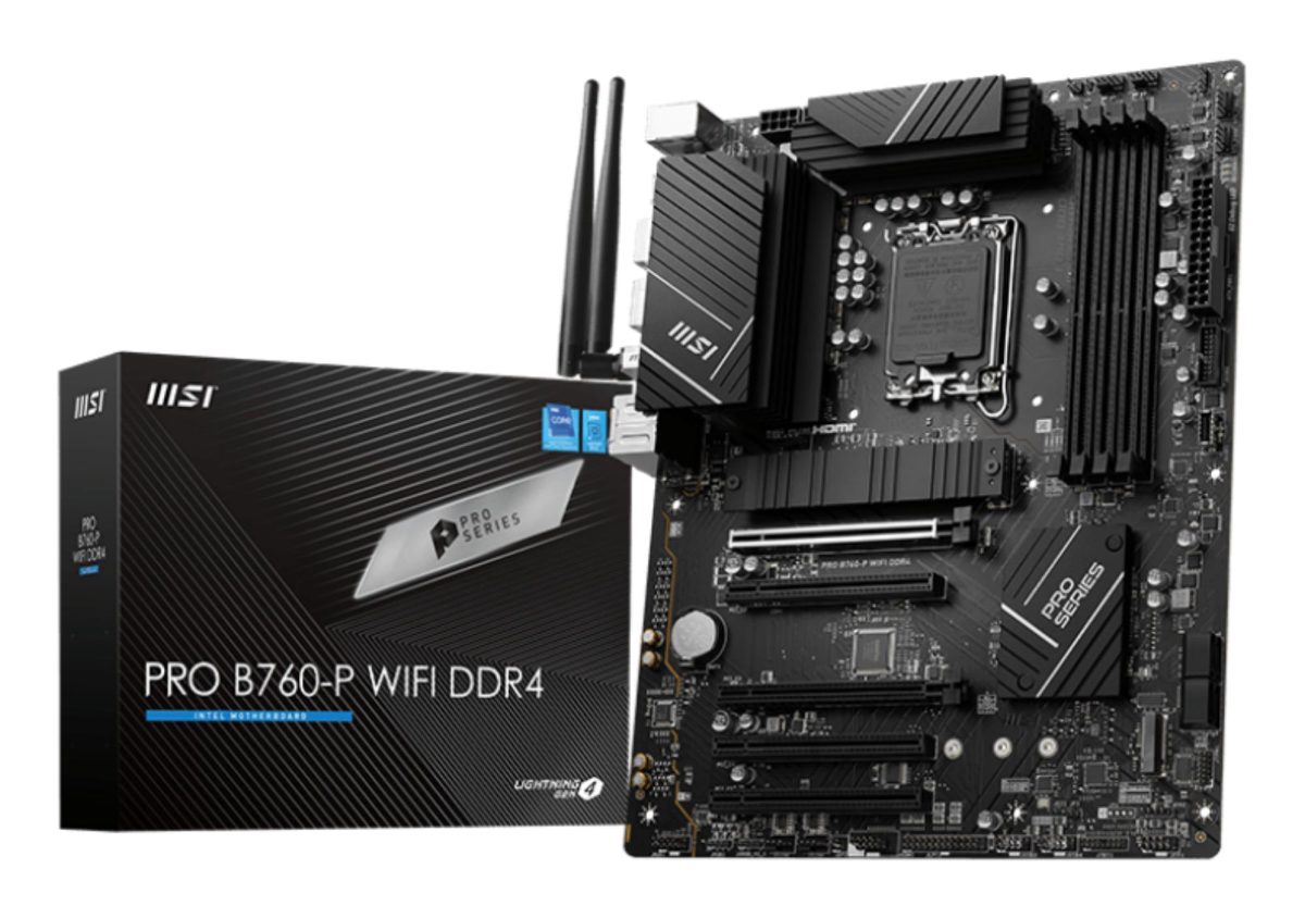 PRO B760-P WIFI DDR4, Processor family Intel, Processor socket LGA1700, DDR4, Supported hard disk drive interfaces SATA, M.2, Number of SATA connectors 4