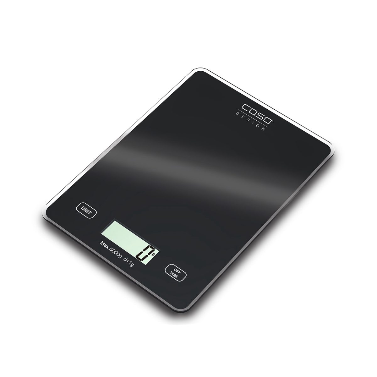 Kitchen scale, Slim, Maximum weight (capacity) 5 kg, Graduation 1 g, Black