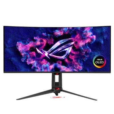 Monitor, ASUS, 34 ", 3440 x 1440 pixels, Wide Quad HD, Native aspect ratio 21:9, QD-OLED, Curved, 90LM0CU0-B01971