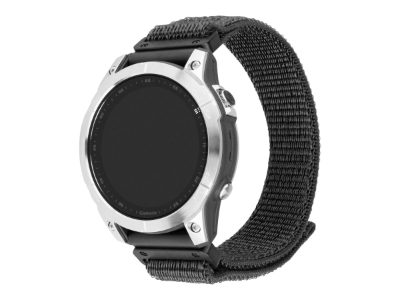 Sporty Strap for Garmin QuickFit 22mm, 160-210 mm, Dark gray, Nylon