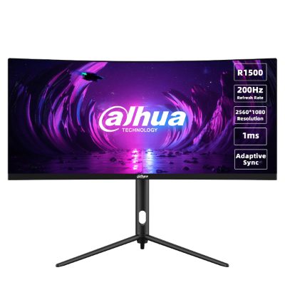 LCD Monitor, DAHUA, DHI-LM30-E330CA, 30", Gaming/Curved/21 : 9, Panel VA, 2560x1080, 21:9, 200Hz, 1 ms, Swivel, Tilt, Colour Black, LM30-E330CA