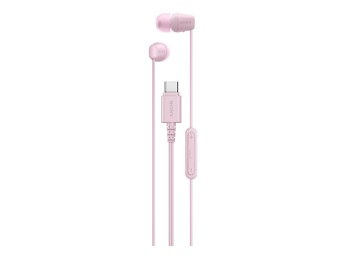 Sony Earbuds, IER‑EX15C, Wired, In-ear, Microphone, Pink