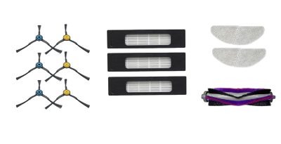 Spare Parts Kit: 6x Side Brush, 1x Main Brush, 3x HEPA Filter, 2x Mopping Cloth for M7Pro/S8+
