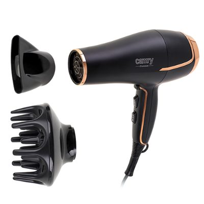Hair Dryer, CR 2255, 2200 W, Number of temperature settings 3, Diffuser nozzle, Black