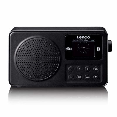 Lenco Pārnēsājams DAB+/FM radio ar Bluetooth® un uzlādējamu akumulatoru - melns