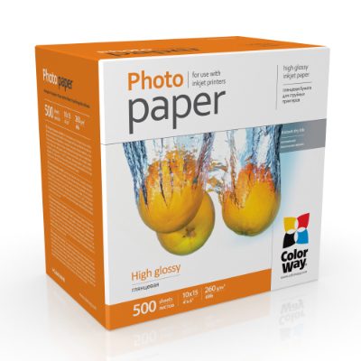 Photo Paper, PG2605004R, Glossy, White, 260 g/m², 10 x 15 cm