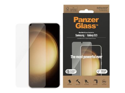 PanzerGlass Screen Protector Samsung Galaxy S23, Ultra-Wide Fit W. Easyaligner, PanzerGlass