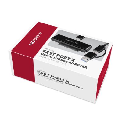 AXAGON USB-C 10Gbps FAST PORT X adapter for 2.5"/3.5" SSD/HDD, ADSA-FPX