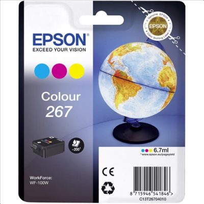 Epson 267 Tri-colour Ink Cartridge, Ink, Cyan, Magenta, Yellow