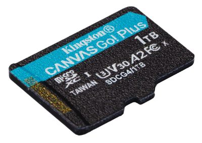 Kingston Memory card, Canvas Go! Plus, 1000 GB, microSD, Flash memory class Class 10, UHS-I, U3, V30, A2