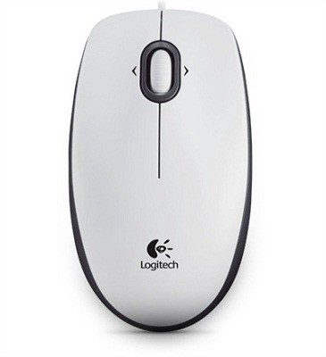 B100, Portable Optical Mouse, White