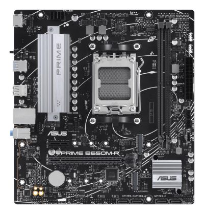 Mainboard, ASUS, AMD B650, SAM5, Micro-ATX, Memory DDR5, Memory slots 2, 1xPCI-Express 4.0 1x, 2xPCI-Express 4.0 16x, 2xM.2, 1xHDMI, 4xUSB 2.0, 2xUSB 3.2, 1xRJ45, 3xAudio port, PRIMEB650M-R