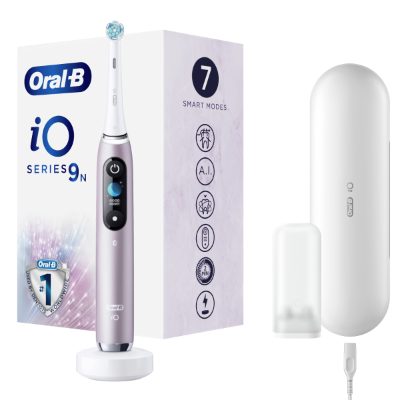 Oral-B Electric Toothbrush, iO9 Series 9, Rechargeable, For adults, Number of brush heads included 1, Number of teeth brushing modes 7, Rose Quartz