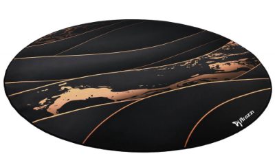 Arozzi Zona Round Floor Pad, Black/Gold