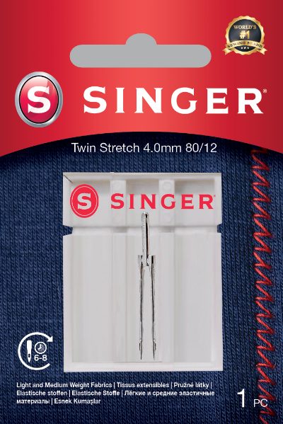 Twin Stretch Needle, Decorative, 4.0 80/12 1PK