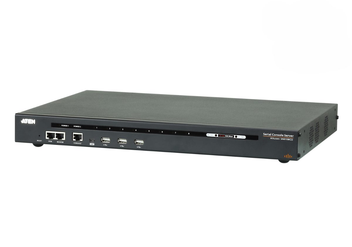 8-Port Serial Console Server W/Dual Pow, SN0108COD