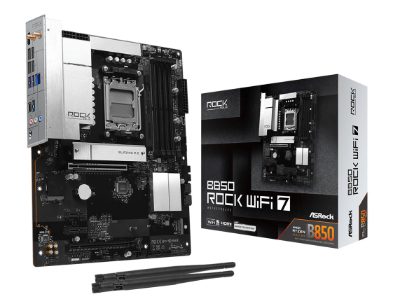 Mainboard, ASROCK, AMD B850, Socket AM5, ATX, RAM DDR5-SDRAM, 4xSlots, Wi-Fi Yes, Bluetooth Yes, B850ROCKWIFI7