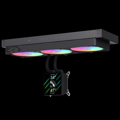 Gamemax CPU Liquid Cooler, GLACIER 360 LCD BK, Black