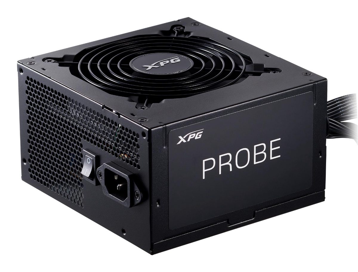 Power Supply, ADATA, PROBE BRONZE Power Supply, 600 Watts, Efficiency 80 PLUS BRONZE, PFC Active, MTBF 100000 hours, PROBE600B-BKCEU
