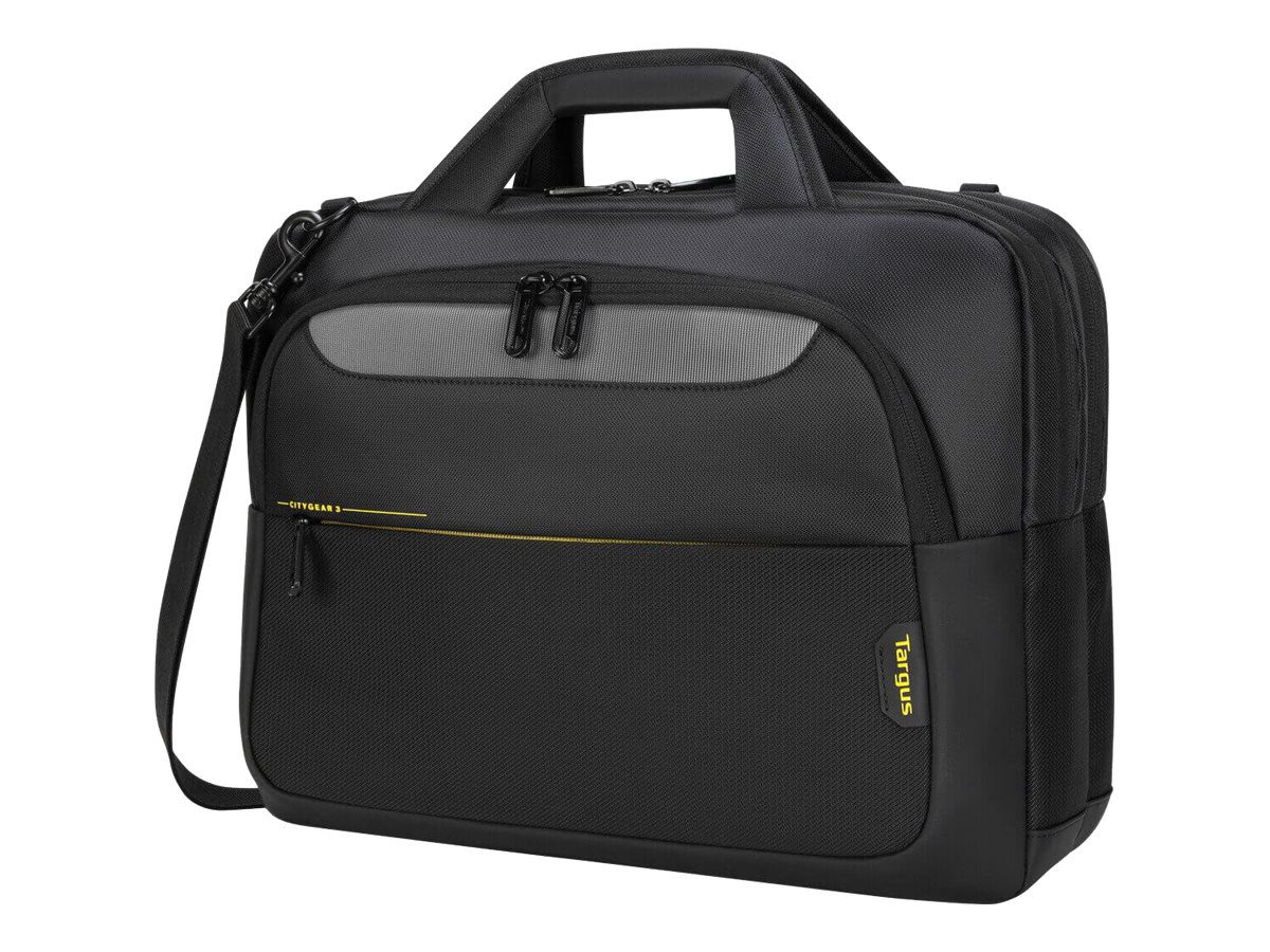 Topload Laptop Case, CityGear, Fits up to size 15-17.3 ", Laptop Case, Shoulder strap, Black