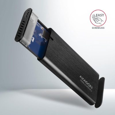 AXAGON External USB-C 3.2 Gen 2 metal box for M.2 NVMe & SATA SSD disks, EEM2-SB2