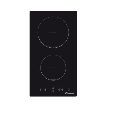 Domino, CDH 30, Vitroceramic, Number of burners/cooking zones 2, Touch, Timer, Black, Display
